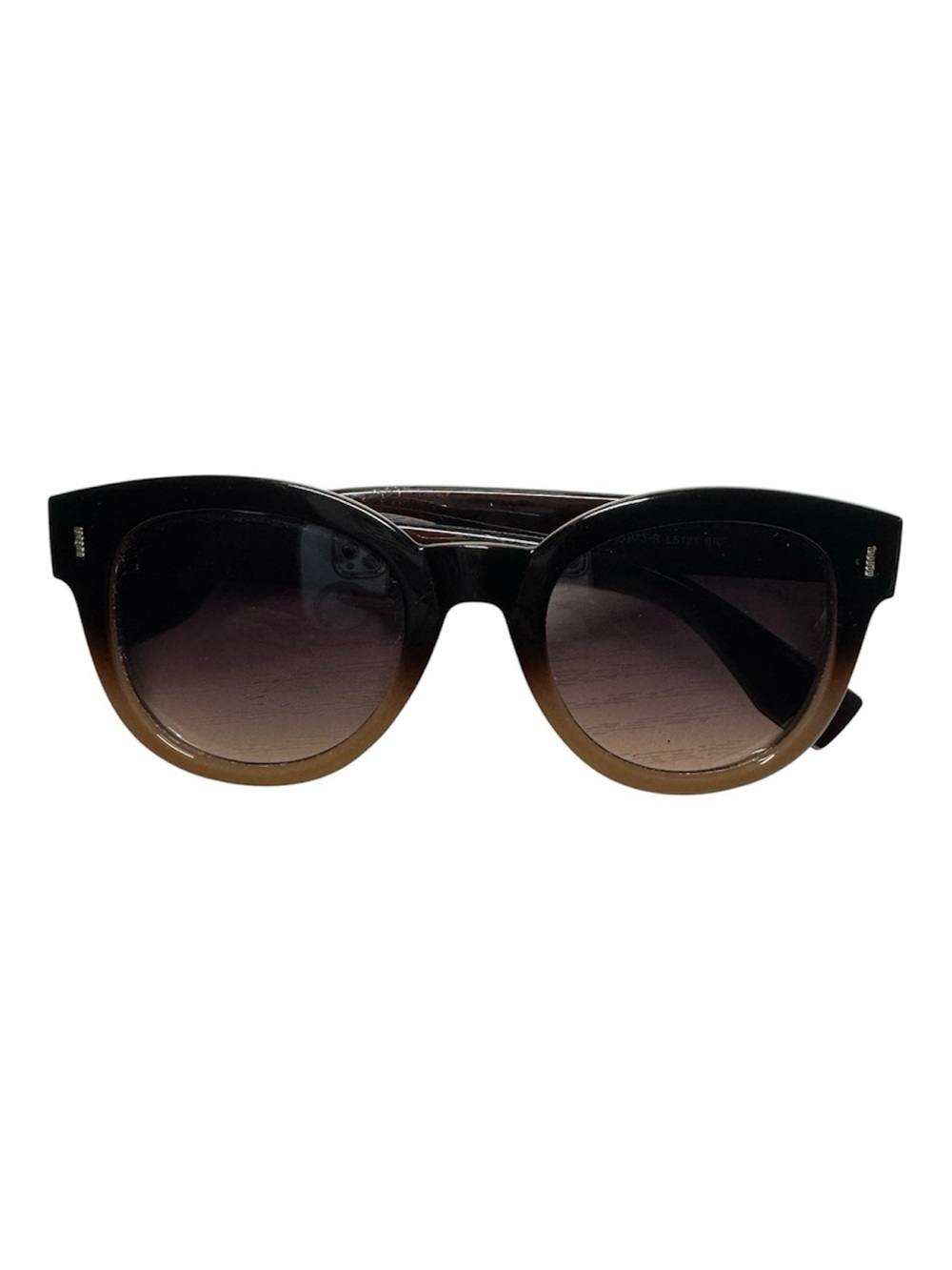 Laundry By Shelli Segal Brown to Black Gradient Round Sunglasses